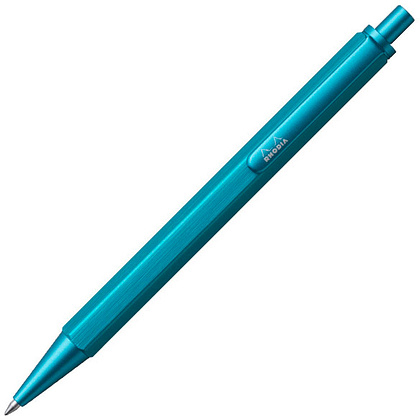 Ручка шариковая автоматическая "scRipt", 0.7 мм, бирюзовый, стерж. черный