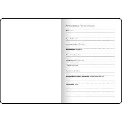 Ежедневник датированный "Flowers" на 2027, А5, 320 страницы, линейка, черный - 4