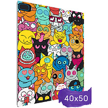 Картина по номерам "Граффити коты"