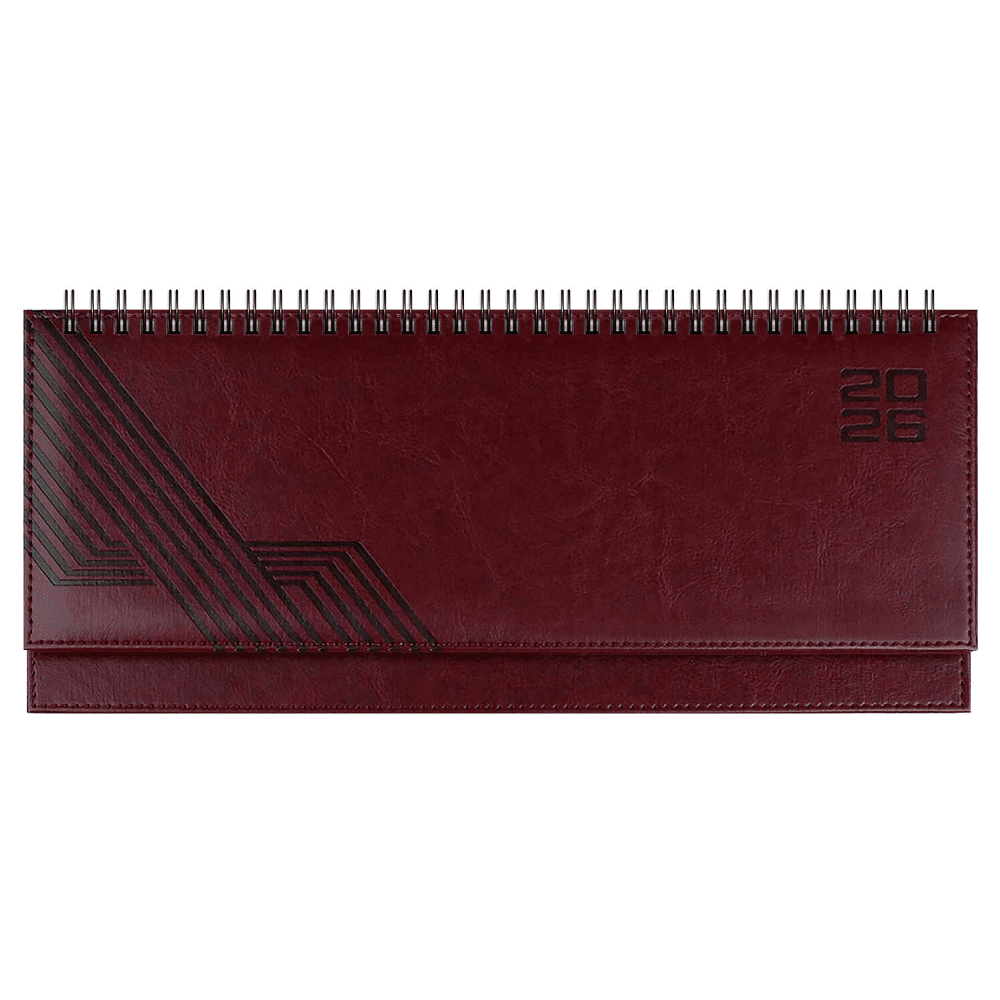 Планинг датированный "Сафир", 310х130 мм, 64 листа, бордовый, 2026