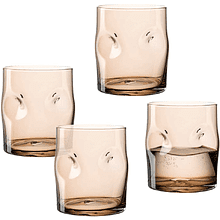 Стакан стеклянный "Vesuvio", 300 мл, прозрачный коричневый