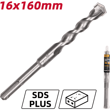 Бур по бетону Deli YS EDH-Y16160, 16 x 160 мм, SDS-PLUS - 2 Бур по бетону Deli YS EDH-Y16160, 16 x 160 мм, SDS-PLUS - 2