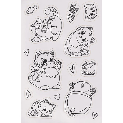 Раскраска "Раскраска-стикербук. Кошечки" - 2