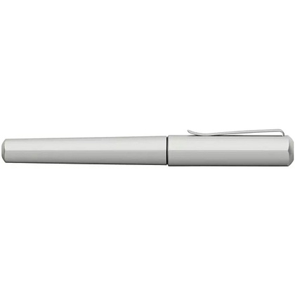 Ручка-роллер "Ink roller Hexo silver", 0.7 мм, серебристый, стерж. черный - 5