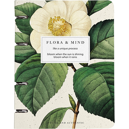 Тетрадь "Flora камелия", А5, 120 листов, клетка, разноцветный