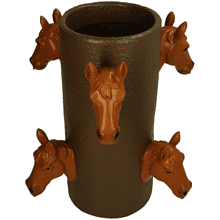 Ваза "Horse", полирезина, коричневый