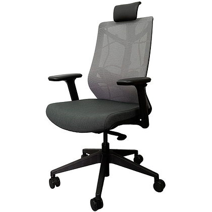 Кресло для руководителя Nature II, ткань, пластик, серый