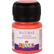 Краска акриловая матовая "Декола" 355 коралловая, 20 мл., банка