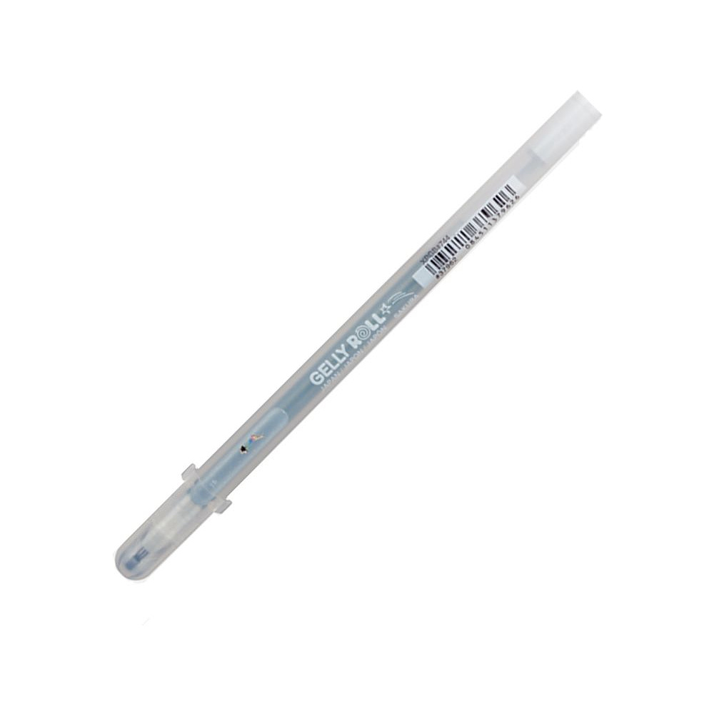 Ручка гелевая "Gelly Roll Stardust", 0.5 мм, прозрачный, стерж. серебристый