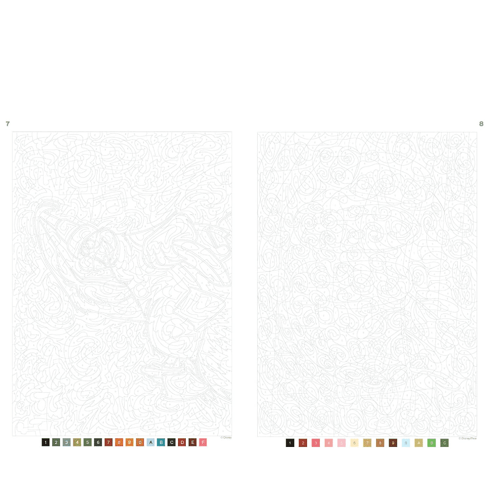 Раскраска по номерам на французском языке "Coloriages mystères Disney - Best of Bestiaire" - 5