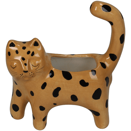 Кашпо "Leopard", керамика, коричневый
