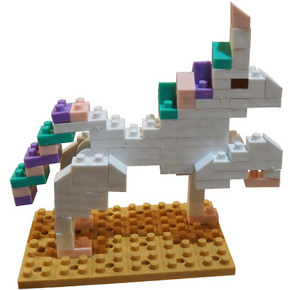 Ластик Iwako Blocks "Unicorn", 1 шт, ассорти, блистер - 4