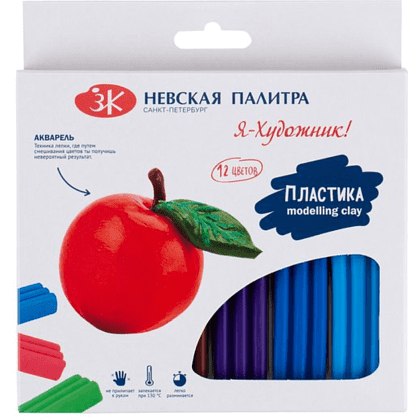 Глина для моделирования "Я-Художник!", 12 шт.
