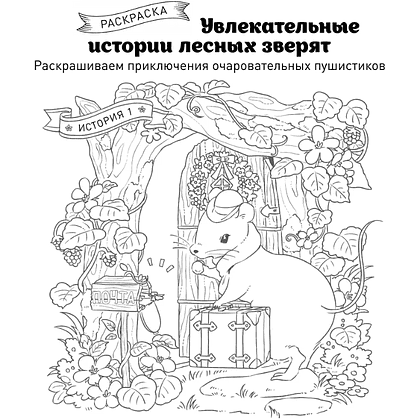 Раскраска "Увлекательные истории лесных зверят. Раскрашиваем приключения очаровательных пушистиков", Нацуки - 3