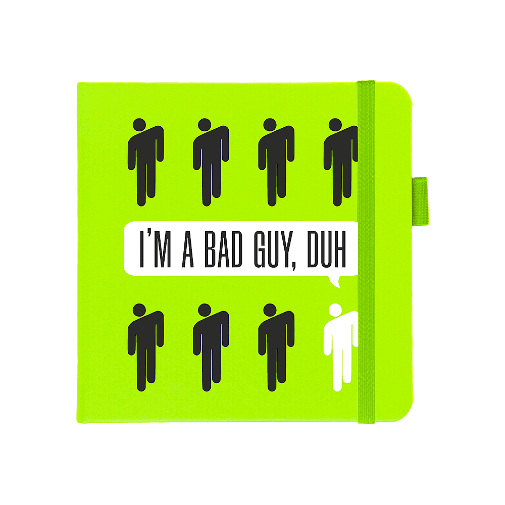 Скетчбук "I’m a bad guy", 12х12 см, 140 г/м2, 80 листов, зеленый луг - 6