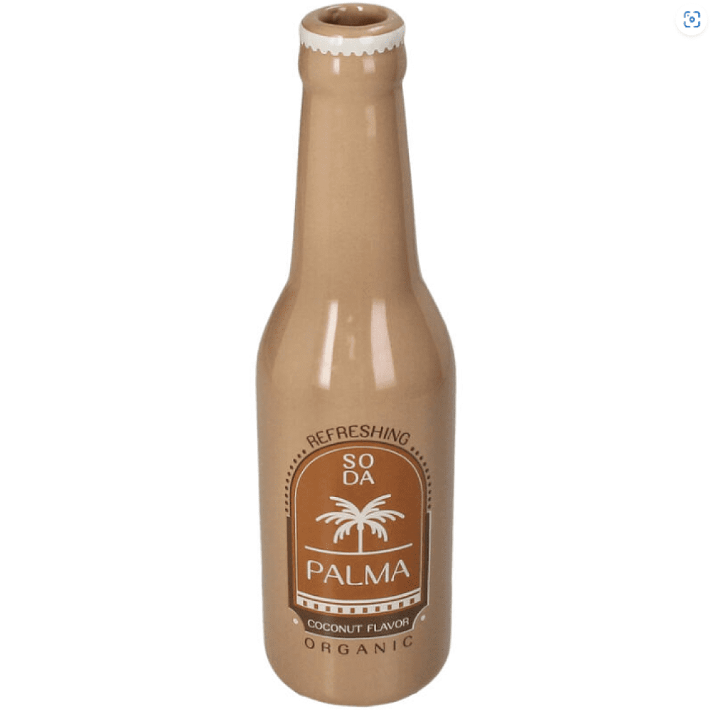 Ваза "Soda Bottle Palma Fine", фаянс, коричневый