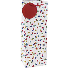 Пакет бумажный подарочный "Joyful spots", 12.7x9x35.5 см