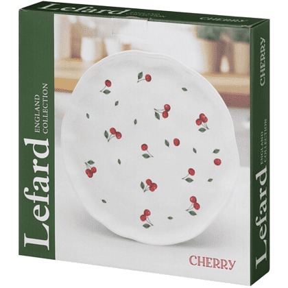 Набор тарелок керамических "Cherry", 25.5 см, 2 штуки, белый - 3