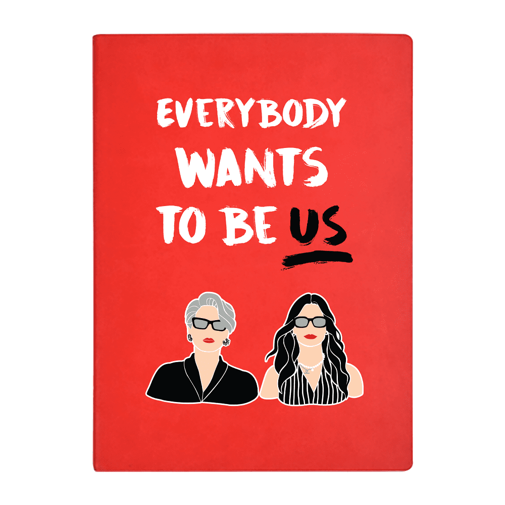 Ежедневник недатированный "Everybody wants to be us", А5, 272 страницы, красный