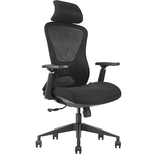 Кресло для руководителя EVOLUTION "OFFICE COMFORT", ткань, сетка, пластик, черный