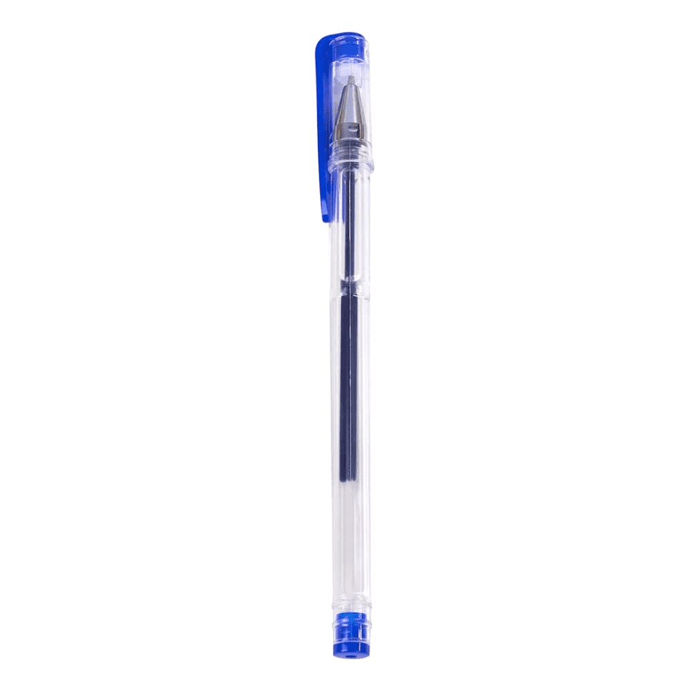 Ручка гелевая "Office Products", 0.5 мм, прозрачный, стерж. синий - 2