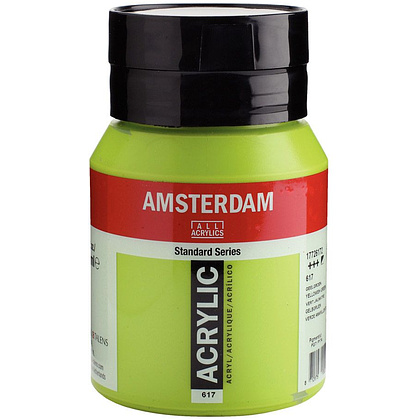 Краски акриловые "Amsterdam", 617 желто-зеленый, 500 мл