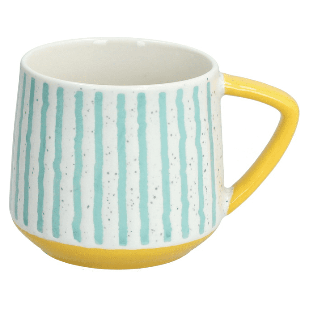 Кружка фарфоровая "Holidays", 400 мл, желтый, белый