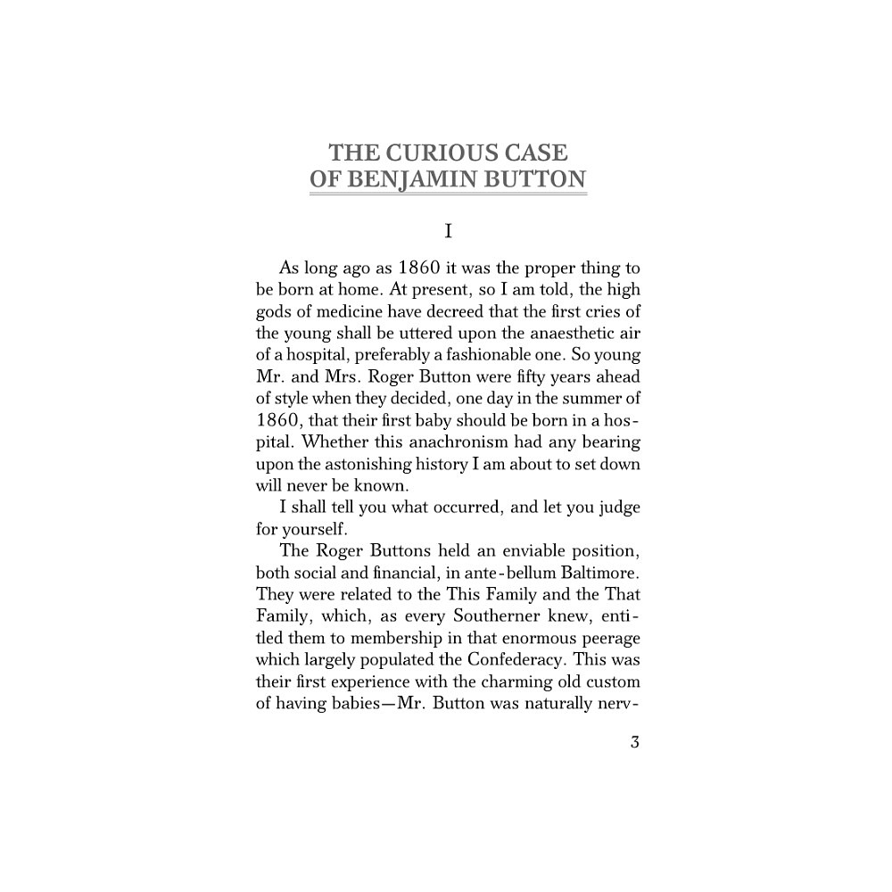 Книга на английском языке "The Curious Case of Benjamin Button and Other Stories", Фрэнсис Скотт Фицджеральд - 2