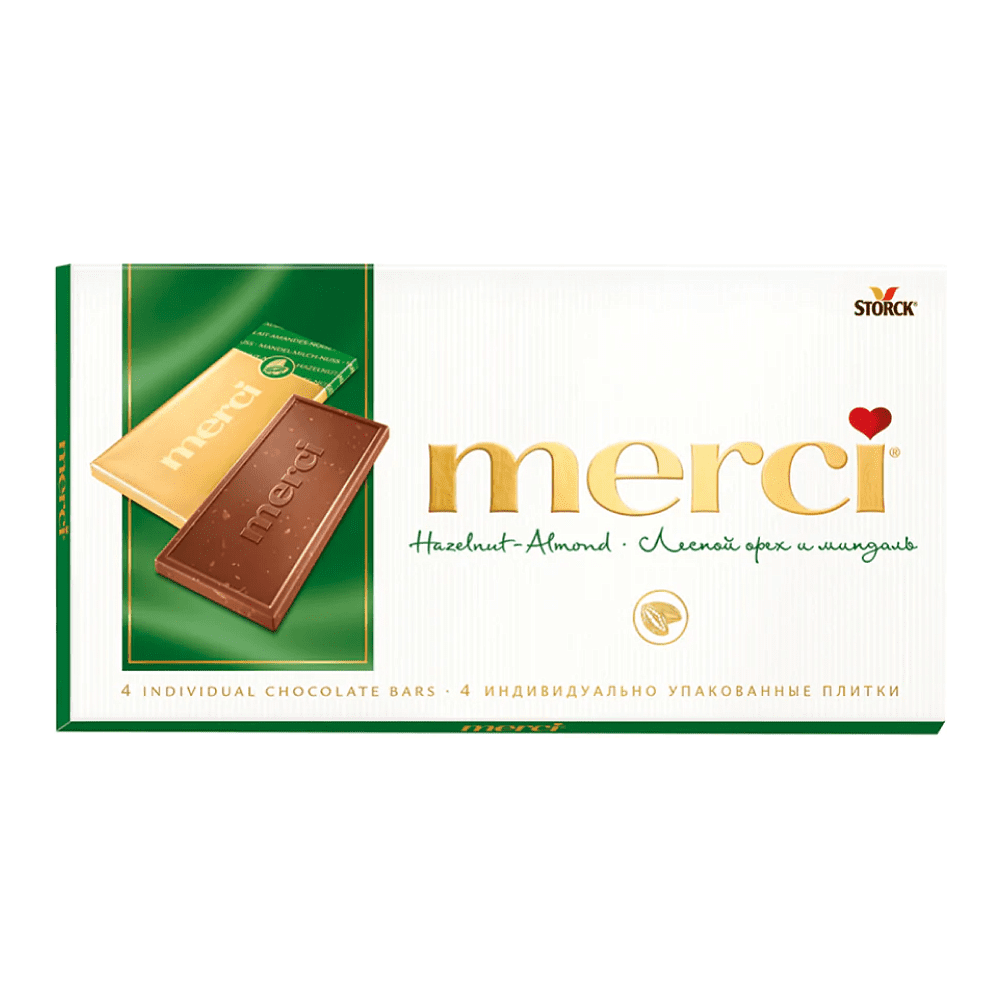 Конфеты "Merci", 100 г, с дробленым лесным орехом и миндалем