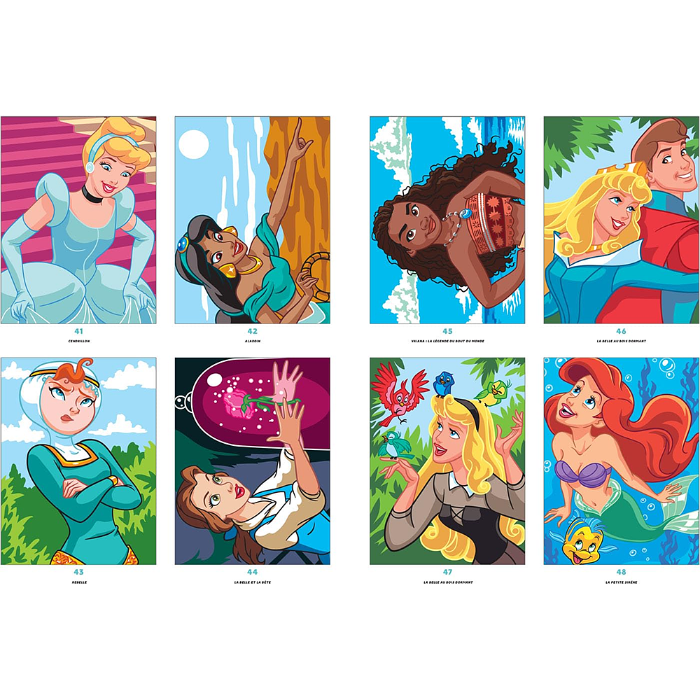 Раскраска по номерам на французском языке "Coloriages mystères Disney Collector - Princesses" - 5