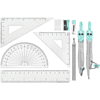 Готовальня "School Kit", 11 предметов, футляр, мятный - 2