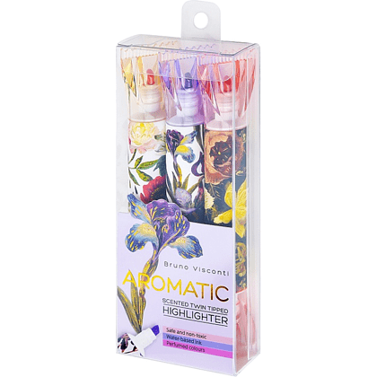 Набор маркеров текстовых “Flora”, 3 штуки, ассорти