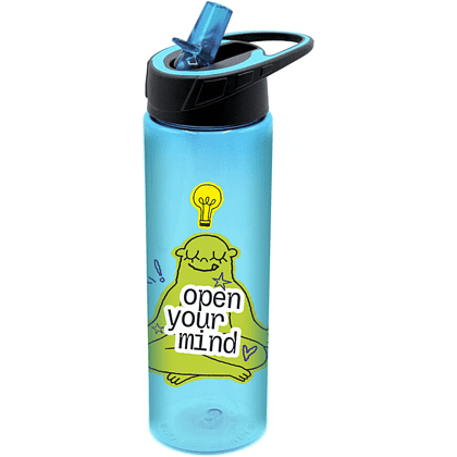 Пластиковая бутылка "Open your mind", синий