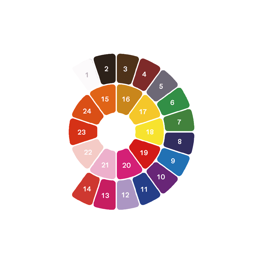 Краски акварельные "Himi", набор, 24 цвета, фиолетовый футляр - 7