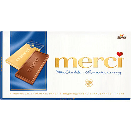 Конфеты "Merci", 100 гр, молочный шоколад