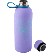 Термос "Девушка с пионами", 500 мл, фиолетовый