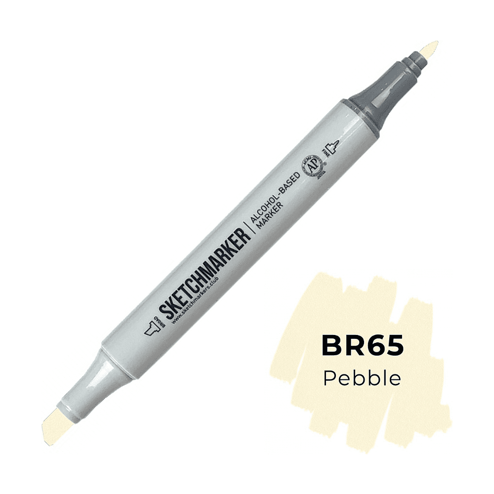 Маркер перманентный двусторонний "Sketchmarker", BR65 коричневая галька