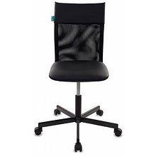 Кресло для персонала "Бюрократ CH-1399", экокожа, сетчатая ткань, металл, черный