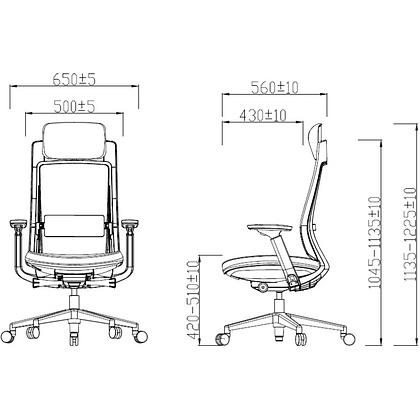 Кресло компьютерное SitZone E-VL002A, сетка, ткань, пластик, черный - 6