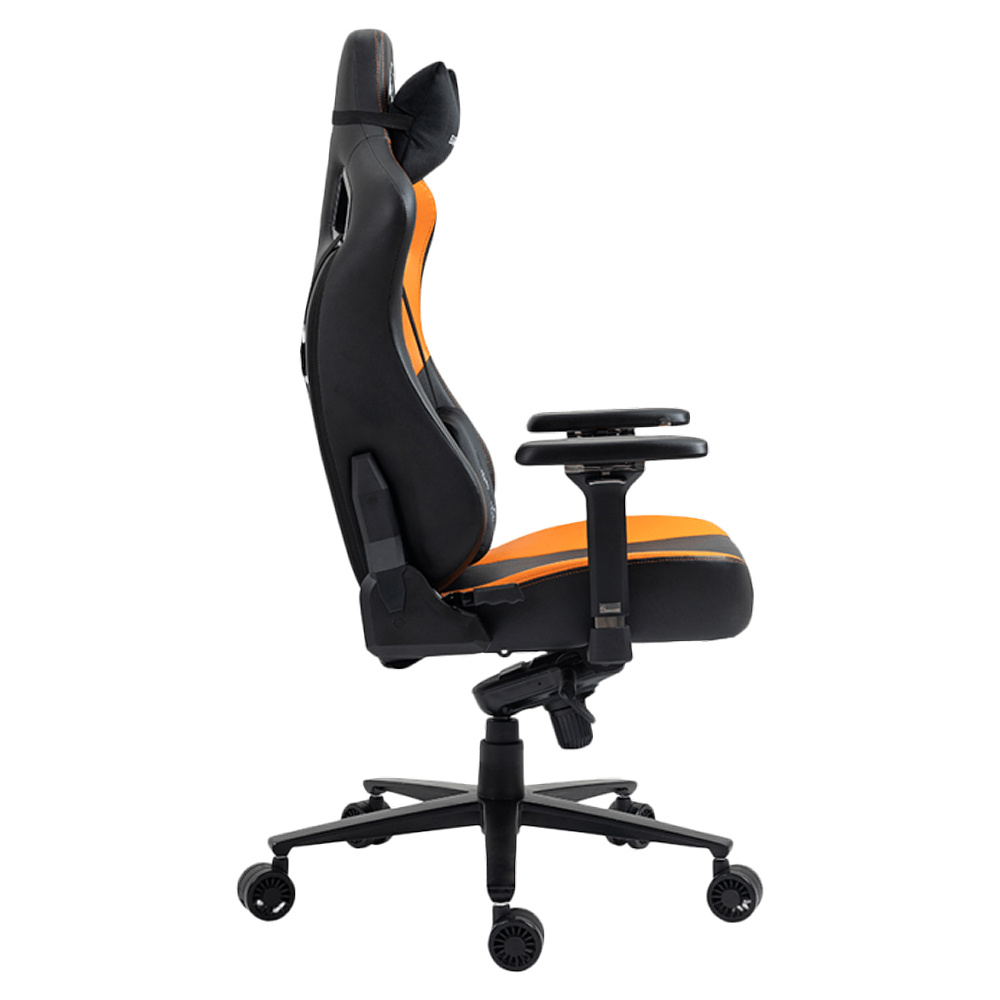 Кресло игровое Evolution Project A, экокожа, металл, черный, оранжевый - 3