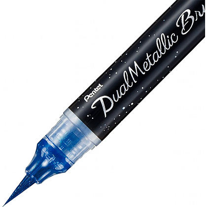 Маркер-кисть "Dual Metallic Brush", синий металлик - 2