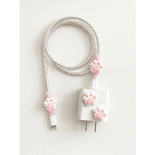 Набор защитный для зарядного устройства "Лапы", 5 предметов, белый