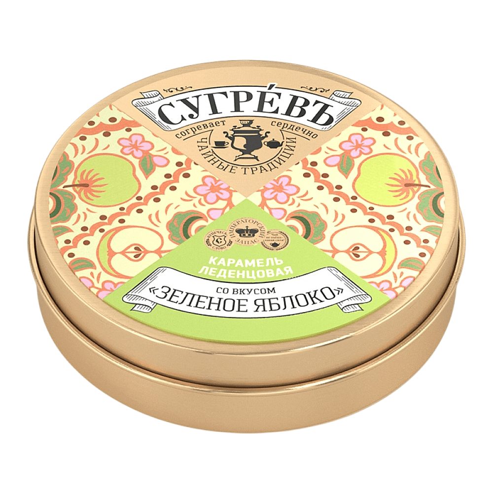 Карамель леденцовая "Сугревъ", 55 г, со вкусом зеленого яблока - 2