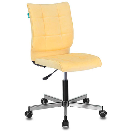 Кресло для персонала Бюрократ "СH-330M/VELV74", ткань, металл, желтый