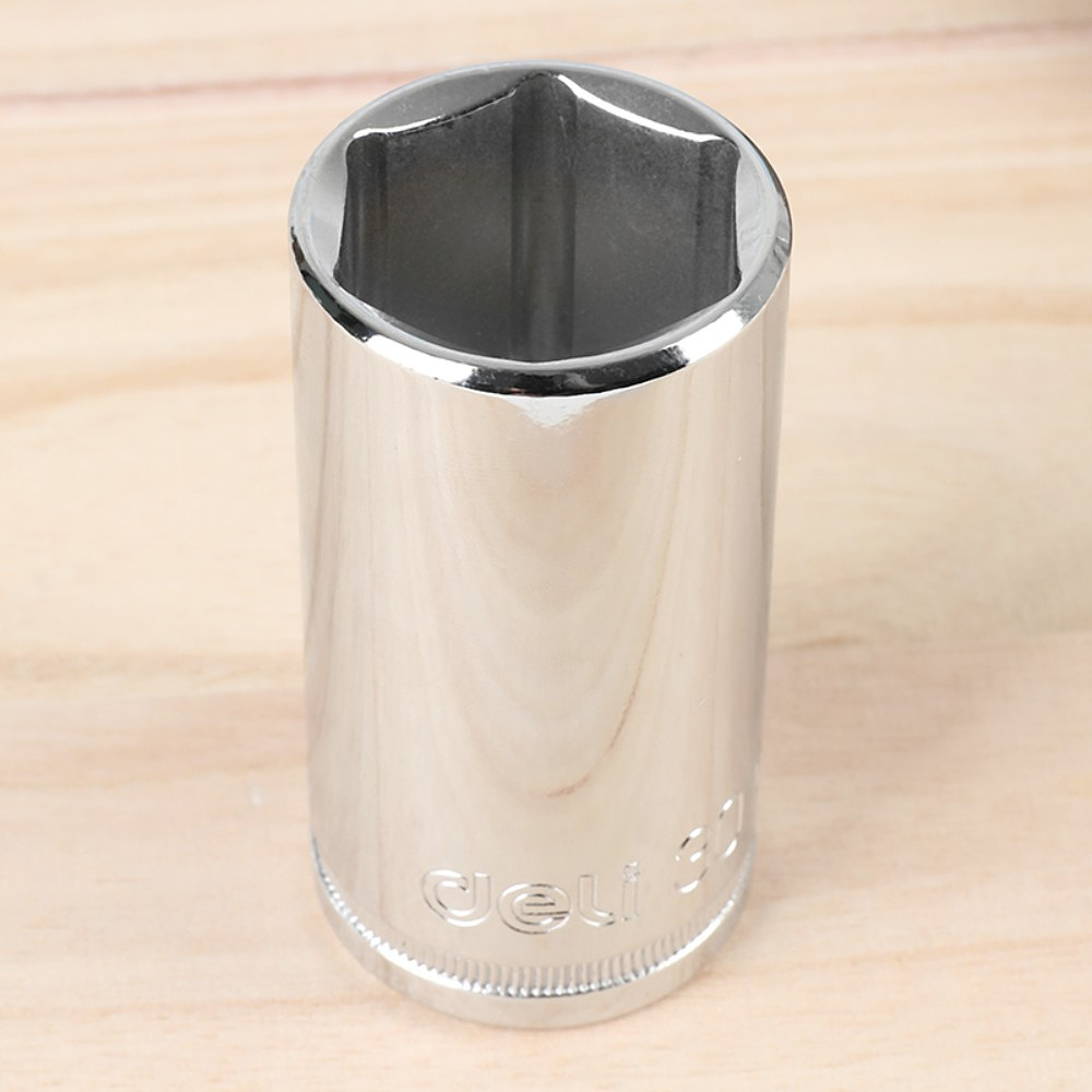 Головка торцевая шестигранная Deli YS EDQ4330 1/2", 30 мм, глубокая, серебристый - 3