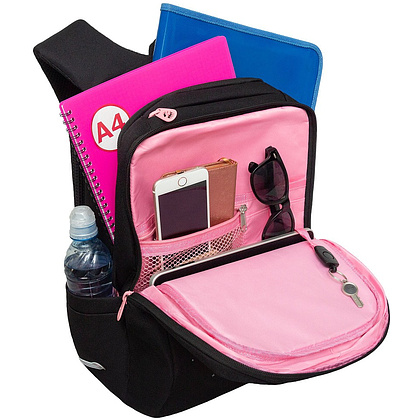 Рюкзак школьный "Unicorn" с карманом для ноутбука, черный - 4