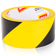 Клейкая лента разметочная Deli "33770", 48x18.2 мм/м, желто-черный