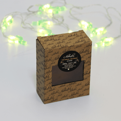 Гирлянда электрическая LED "Нить" с насадками "Кактус", 2 м, тепло-белый - 2