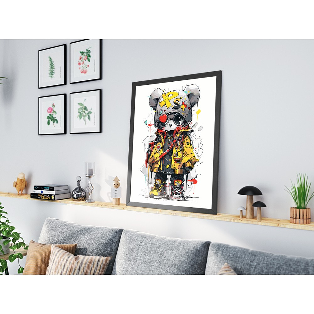 Картина по номерам "Граффити панда" - 6