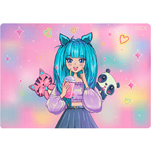 Настольное покрытие для лепки "Anime Girl", полипропилен